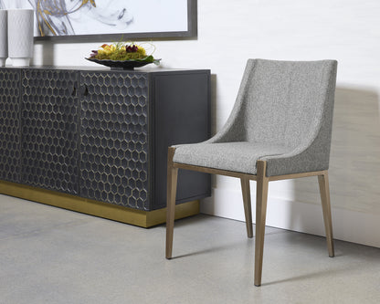 NAHLA DIONNE DINING CHAIR - MONUMENT PEBBLE