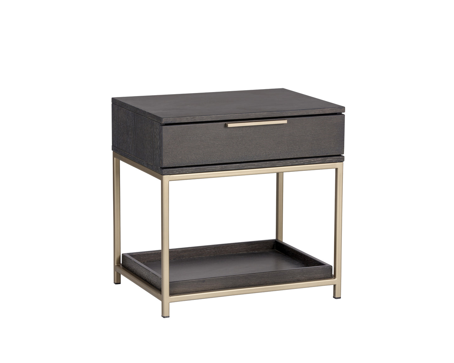 NAHLA REBEL NIGHTSTAND - SMALL - GOLD - CHARCOAL GREY