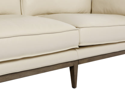 NAHLA MACKENZIE SOFA - ASTORIA CREAM LEATHER