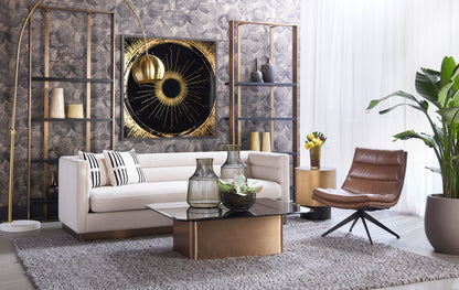 NAHLA VERN FLOOR LAMP - BRASS