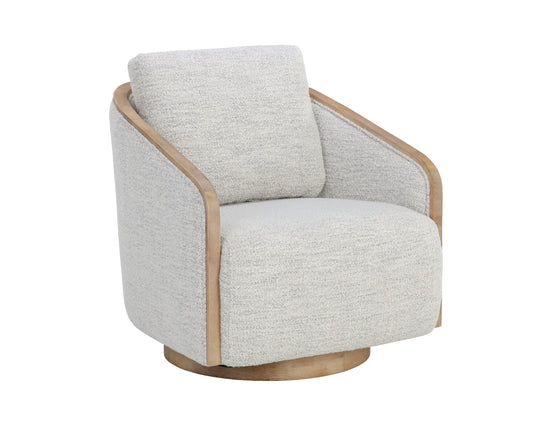 NAHLA TASIA SWIVEL LOUNGE CHAIR - MERINO COTTON