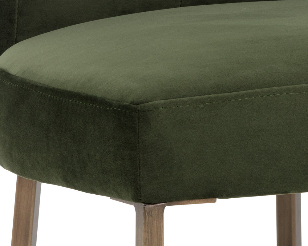 NAHLA YORKVILLE DINING CHAIR - MOSS GREEN