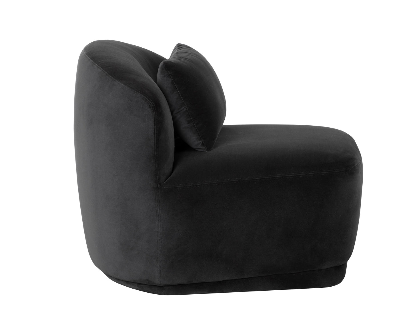 NAHLA SORAYA SWIVEL ARMLESS CHAIR - SHADOW GREY