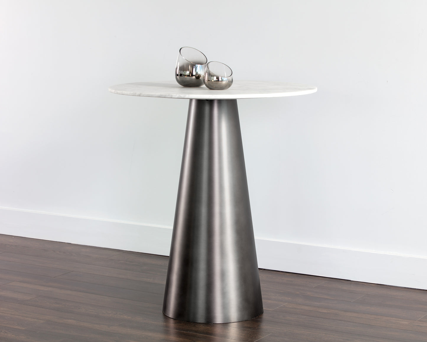 NAHLA DAMON BAR TABLE - GUNMETAL