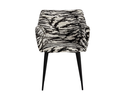 NAHLA MARILYN DINING CHAIR - DEVORE OLIVE ZEBRA