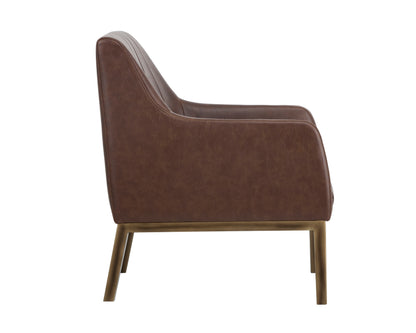 NAHLA WOLFE LOUNGE CHAIR - VINTAGE COGNAC