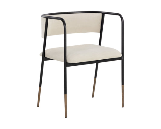 NAHLA BRENAN DINING ARMCHAIR - ZENITH ALABASTER