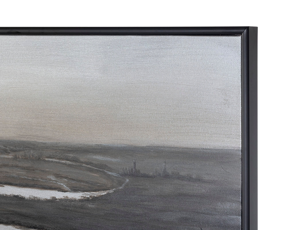 NAHLA LONESOME WETLANDS - 60" X 60" - BLACK FLOATER FRAME