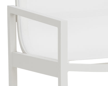 NAHLA MERANO DINING ARMCHAIR - WHITE