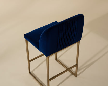 NAHLA NEVIN COUNTER STOOL - SAPPHIRE BLUE