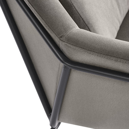 NAHLA WATTS LOUNGE CHAIR - BLACK - ANTONIO CHARCOAL