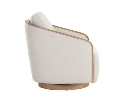 NAHLA TASIA SWIVEL LOUNGE CHAIR - EFFIE LINEN