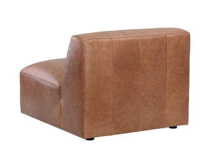 NAHLA WATSON MODULAR - ARMLESS CHAIR - MARSEILLE CAMEL LEATHER