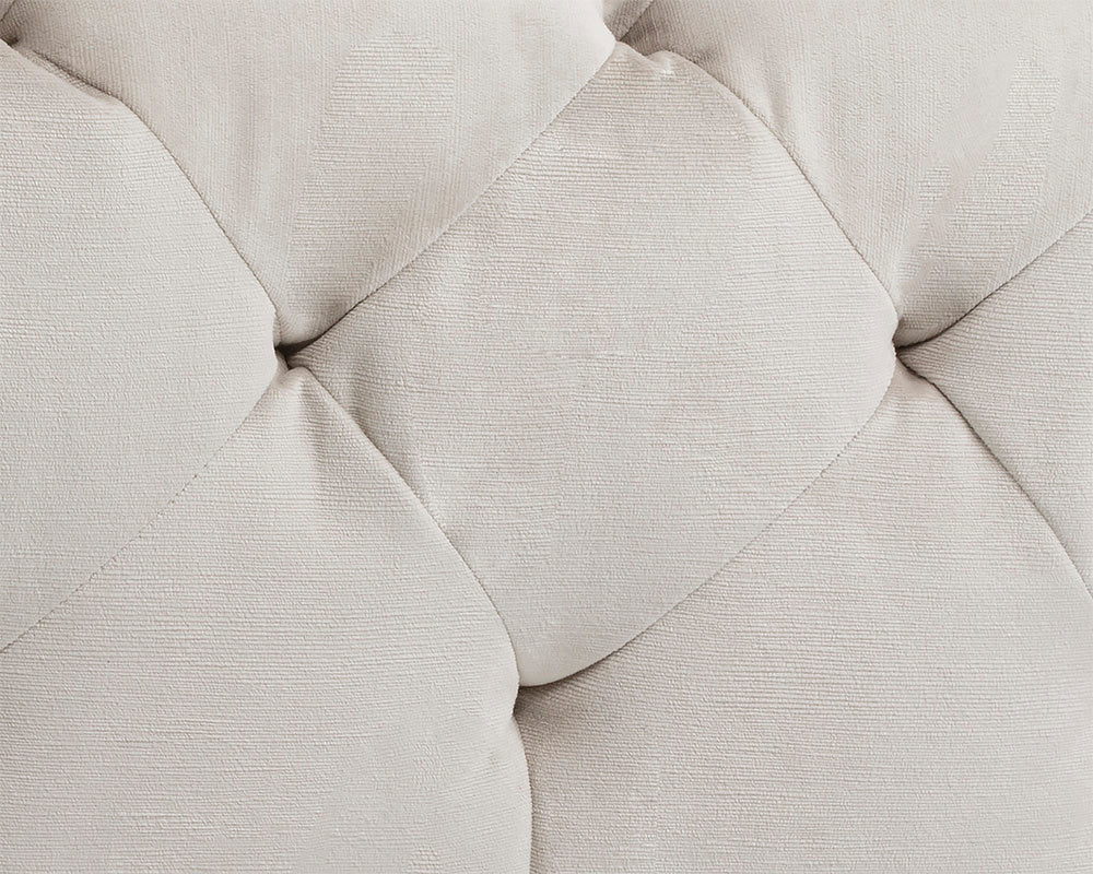 NAHLA MILLIE TUFTED OTTOMAN - PICCOLO PROSECCO