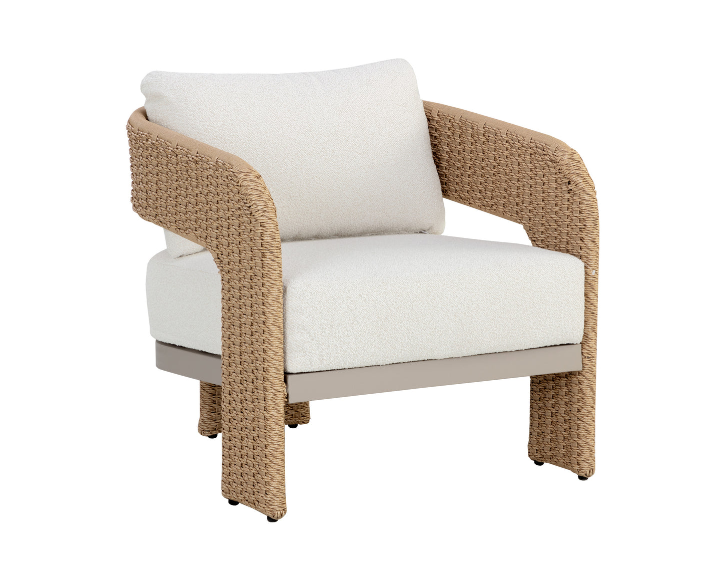 NAHLA PYLOS LOUNGE CHAIR - NATURAL / LOUIS CREAM