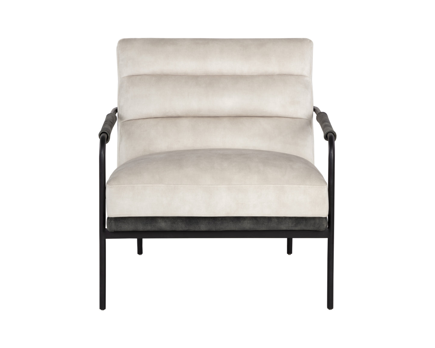 NAHLA TRISTEN LOUNGE CHAIR - NONO CREAM / NONO DARK GREEN