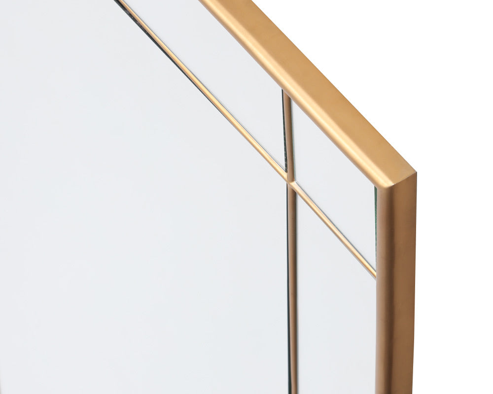 NAHLA PASADENA FLOOR MIRROR - BRASS