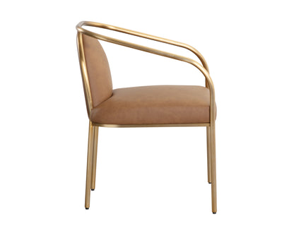 NAHLA CICERO DINING ARMCHAIR - MILLIKEN COGNAC