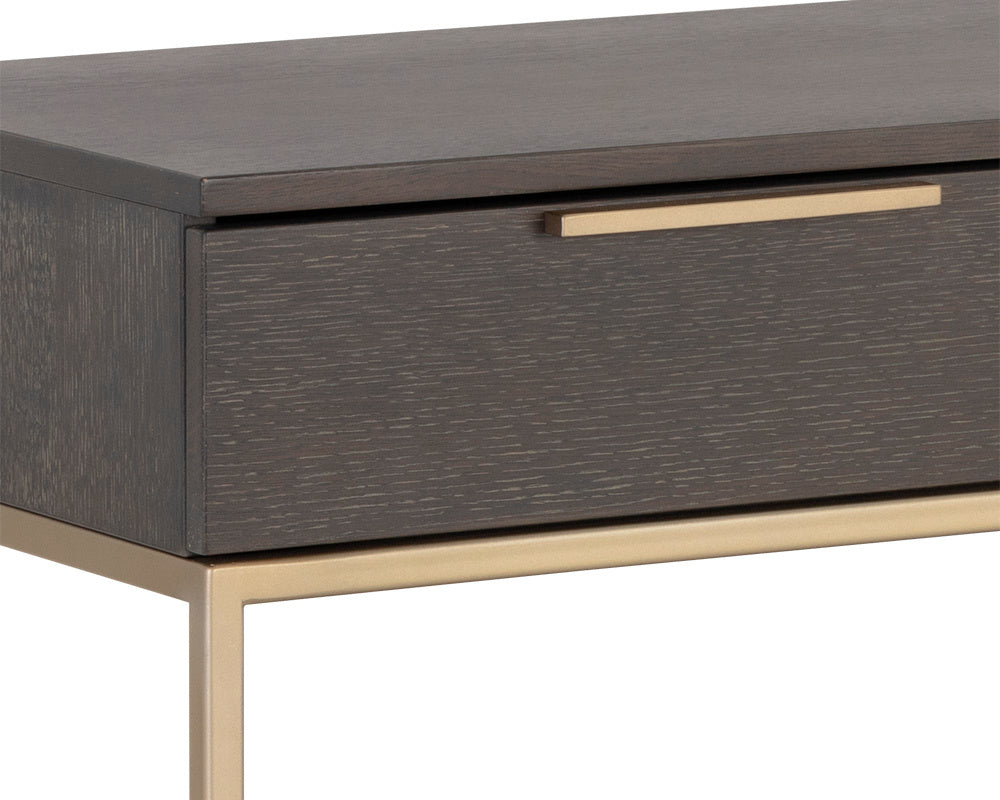 NAHLA REBEL CONSOLE TABLE WITH DRAWERS  - GOLD - CHARCOAL GREY