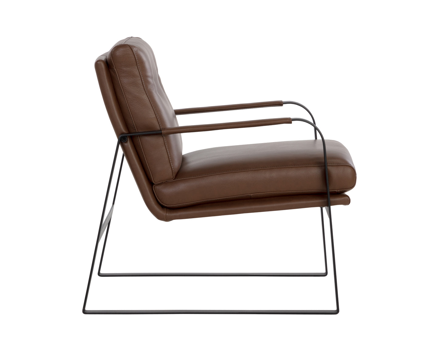 NAHLA STERLING LOUNGE CHAIR - MISSOURI MAHOGANY LEATHER