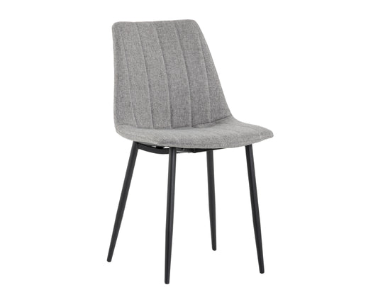 NAHLA DREW DINING CHAIR - BLACK - LIGHT GREY