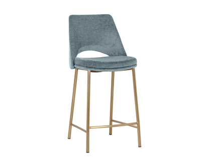 NAHLA RADELLA COUNTER STOOL - BERGEN FRENCH BLUE