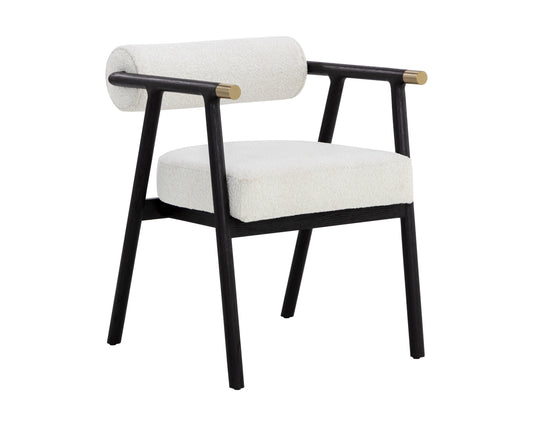 NAHLA SOVA DINING ARMCHAIR - BLACK - COPENHAGEN WHITE