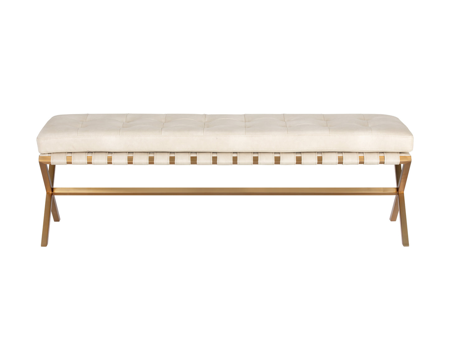 NAHLA KENJI BENCH - SMALL - GOLD - BRAVO CREAM