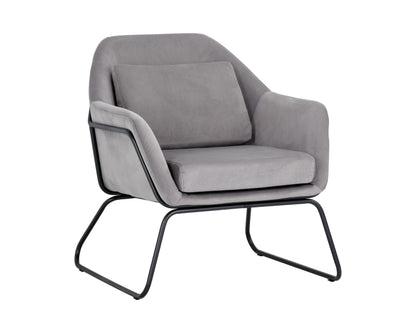 NAHLA WATTS LOUNGE CHAIR - BLACK - ANTONIO CHARCOAL