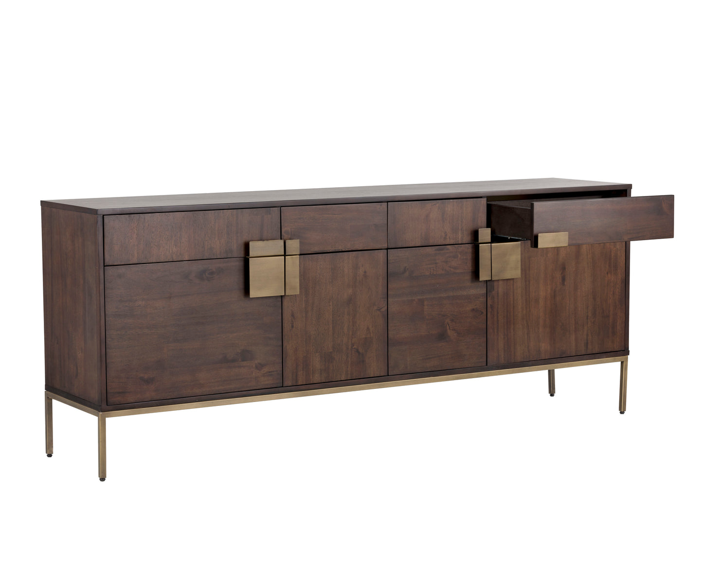 NAHLA JADE SIDEBOARD - ANTIQUE BRASS - DARK MANGO