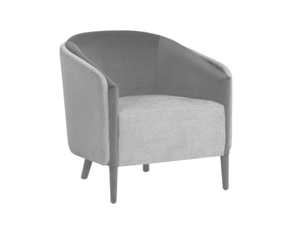 NAHLA SHEVA ARMCHAIR - SAN REMO WINTER CLOUD / ANTONIO CHARCOAL