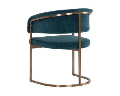 NAHLA MARRIS DINING ARMCHAIR - GOLD - DANNY TEAL