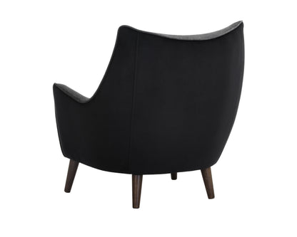 NAHLA SORREL LOUNGE CHAIR - POLO CLUB KOHL GREY / ABBINGTON BLACK