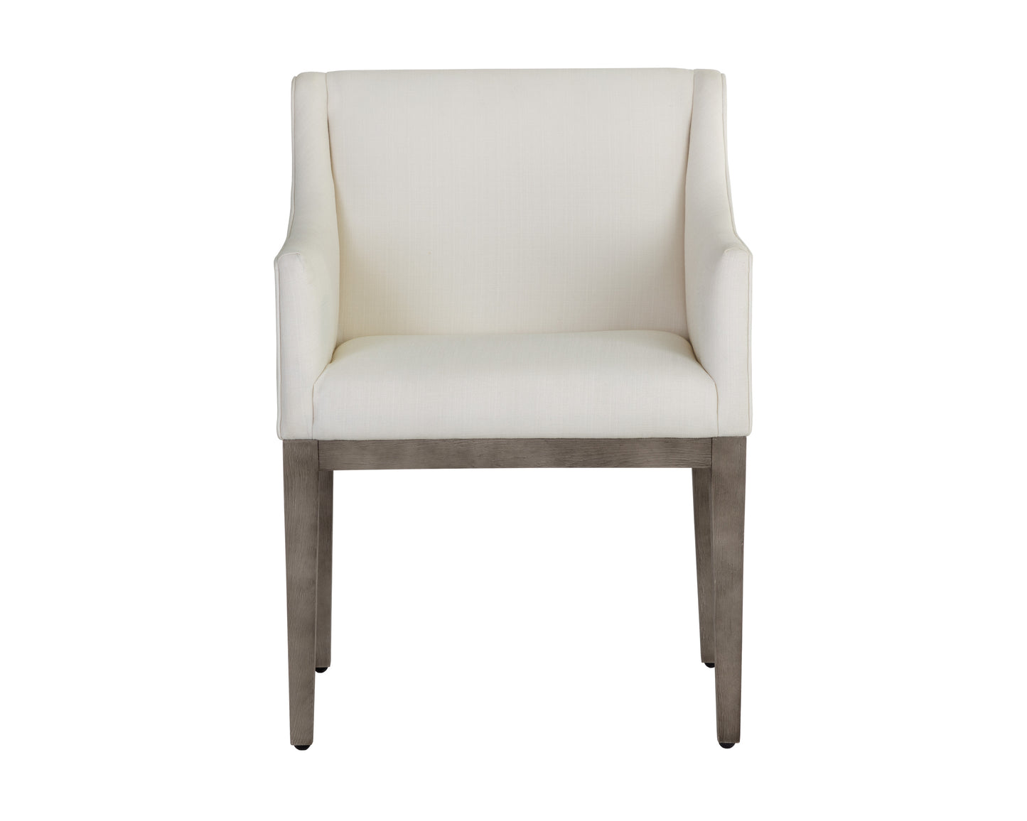 NAHLA MALIK DINING ARMCHAIR - ASH GREY - LINOSO IVORY