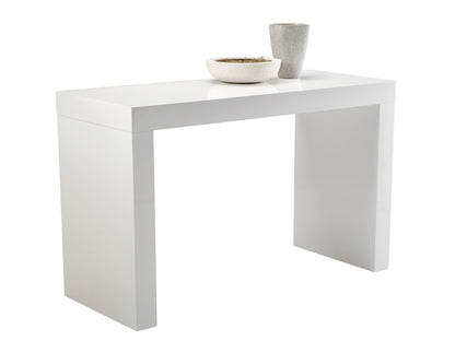 NAHLA FARO COUNTER TABLE - HIGH GLOSS WHITE