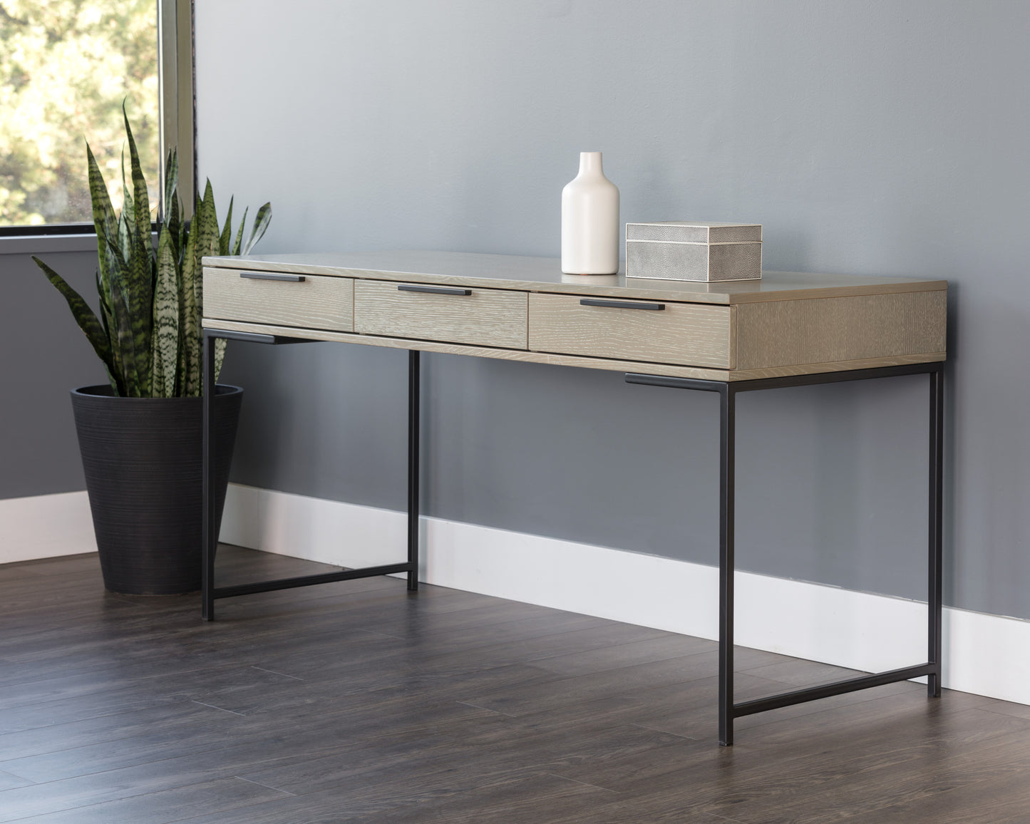 NAHLA REBEL DESK - BLACK - TAUPE