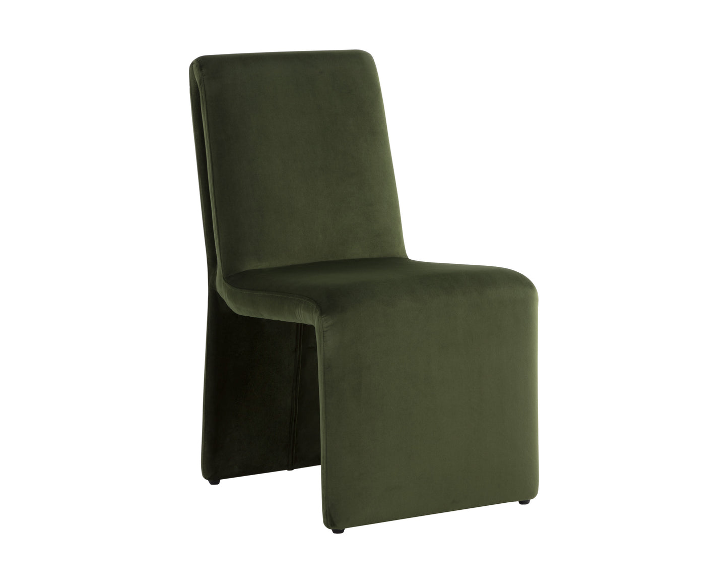 NAHLA CASCATA DINING CHAIR - MOSS GREEN