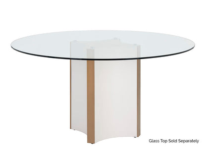 NAHLA DANBURY DINING TABLE BASE - MODERN CREAM