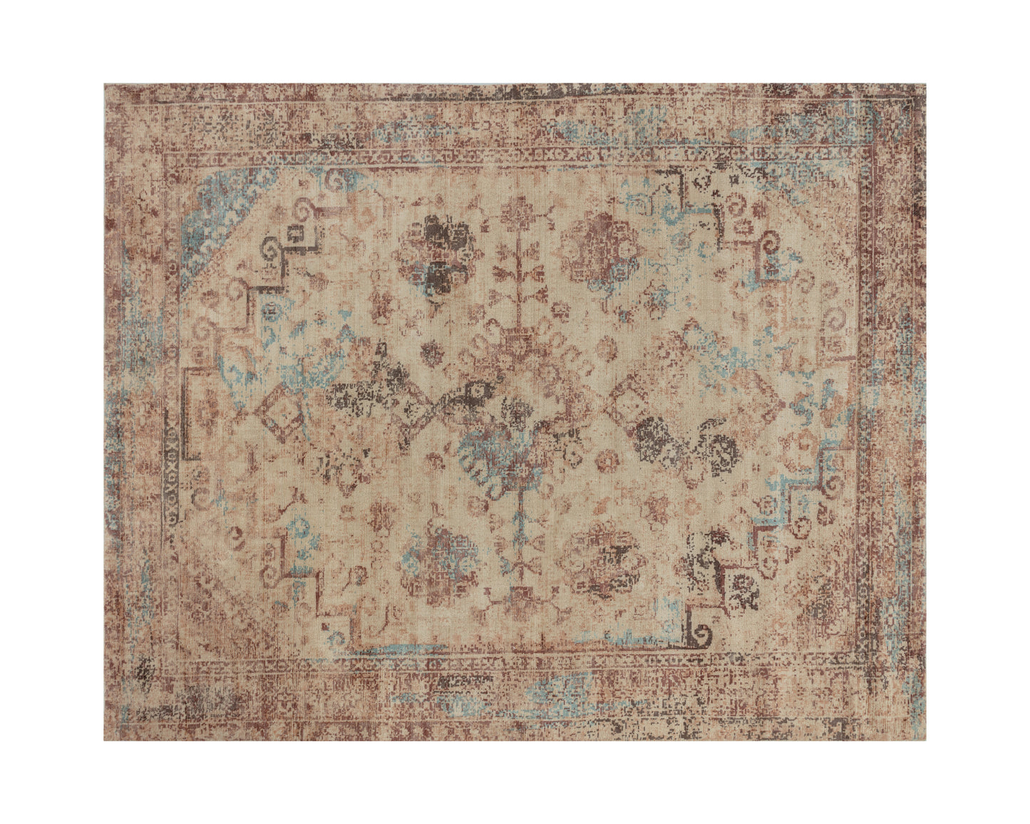 NAHLA ZAGORA LOOM-KNOTTED RUG - RUST - 8' X 10'