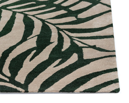 NAHLA PALMA HAND-WOVEN RUG - GREEN / BEIGE - 8' X 10'