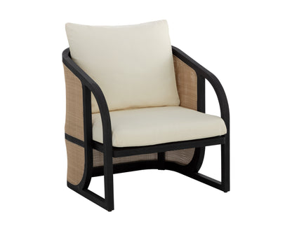 NAHLA PALERMO LOUNGE CHAIR - CHARCOAL - STINSON CREAM