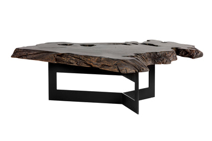 NAHLA WYATT COFFEE TABLE - BLACK / DARK BROWN