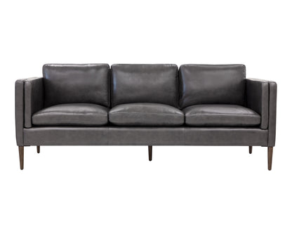 NAHLA RICHMOND SOFA - BRENTWOOD CHARCOAL LEATHER