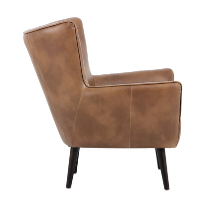 NAHLA LUTHER LOUNGE CHAIR - TOBACCO TAN