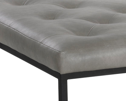 NAHLA ENDALL OTTOMAN - BLACK - BRAVO METAL