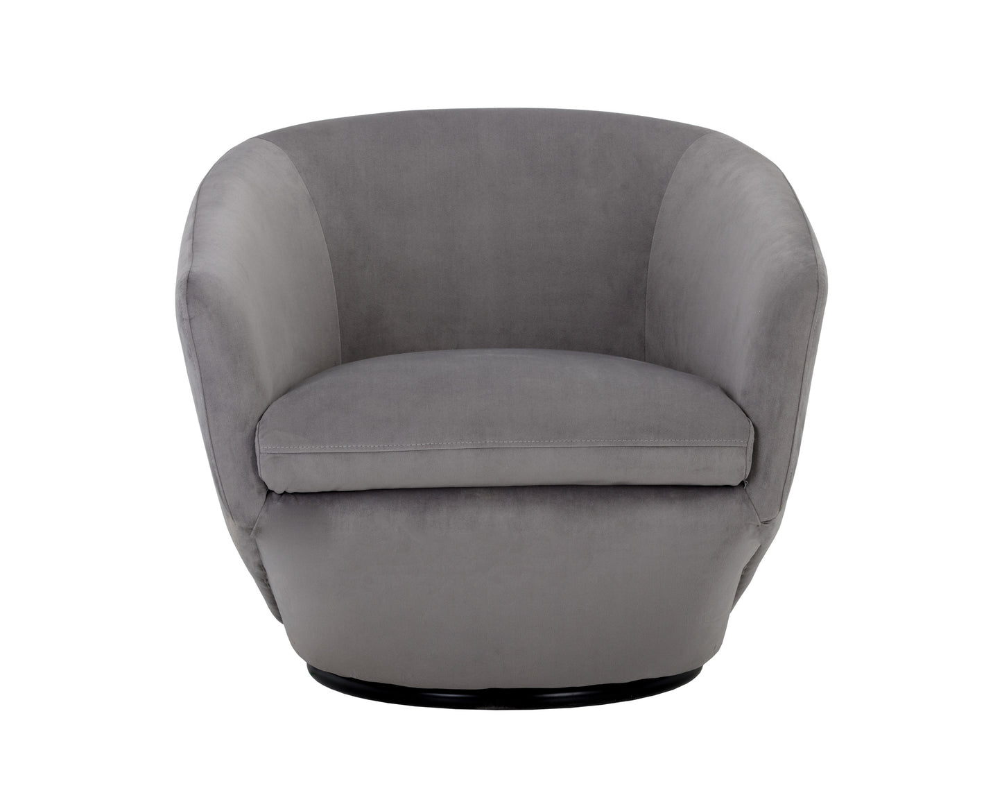 NAHLA TREVISO SWIVEL LOUNGE CHAIR - ANTONIO CHARCOAL