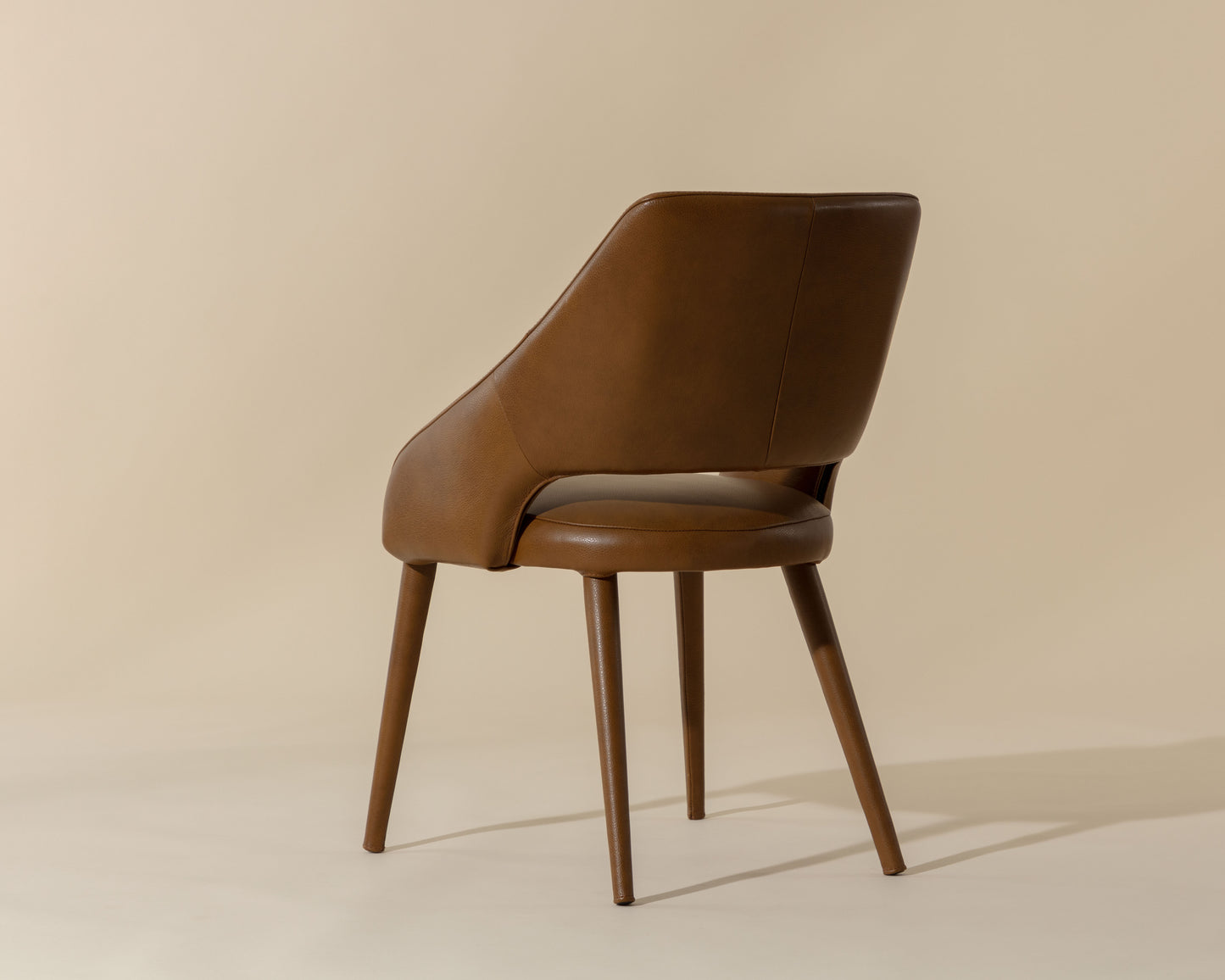 NAHLA GALEN DINING ARMCHAIR - MISSOURI COGNAC LEATHER