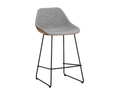 NAHLA MCCOY COUNTER STOOL - NOVEMBER GREY / CINNAMON BROWN