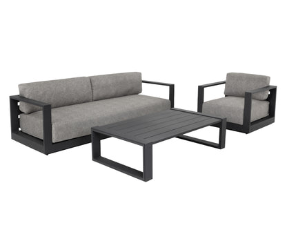 NAHLA TAVIRA SOFA - CHARCOAL - LANIKAI SALT AND PEPPER