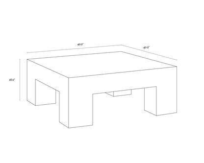 NAHLA RENLEY COFFEE TABLE - WHITE